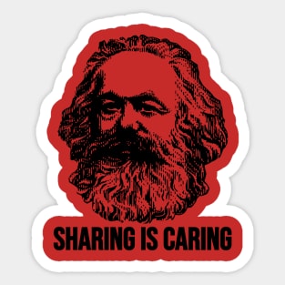 Karl Marx Sharing is Caring Sticker